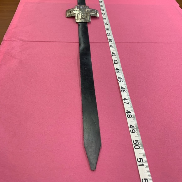 Leather and Silver belt - Picture 3 of 4